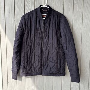 Hawke & Co Quilted Black Bomber Jacket Lightweight Zip-Up Men's Small